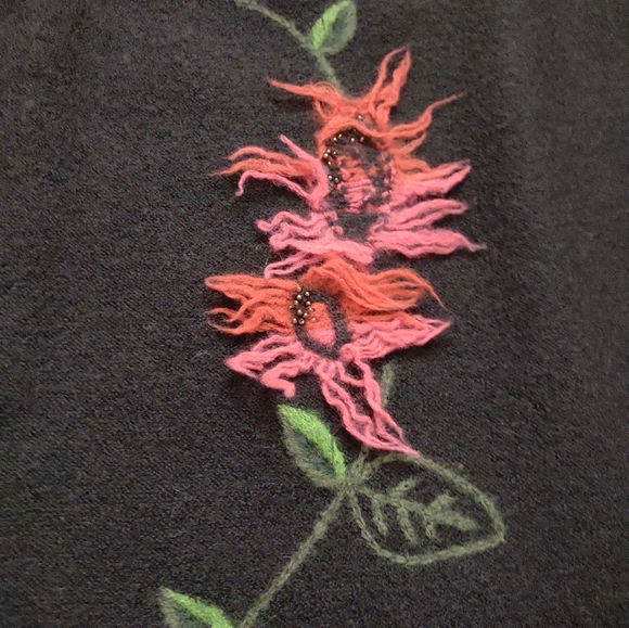 Rickie Freeman Teri Jon embroidered wool knitwear maxi skirt chocolate brown - Picture 3 of 11